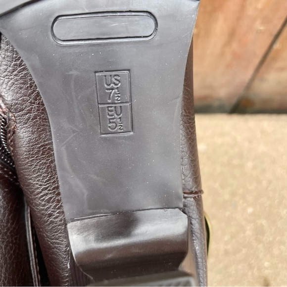 AEROSOLES Women’s Paisley Brown Heel Mule Almond Toe Side Zipper Size 7.5 - Picture 11 of 13